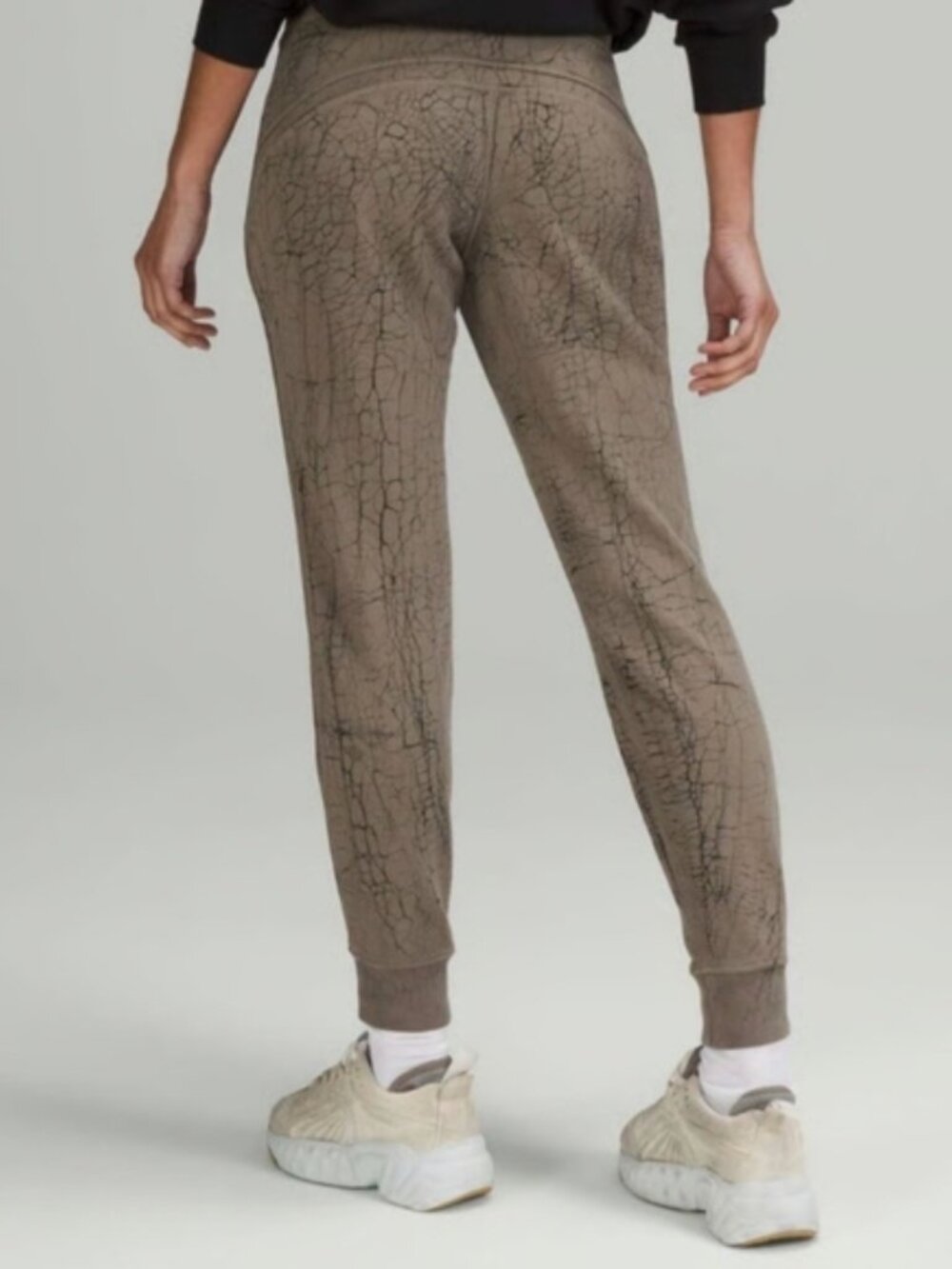 Lululemon Warm Down 7/8 Length Sweatpants Sand & Black Rover